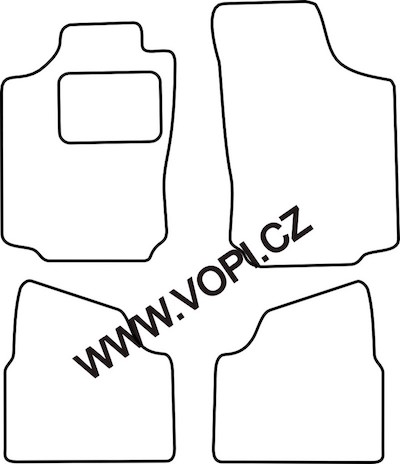 Autokoberce Opel Gamma/Corsa C 2000 - 2004   Royalfit (3423)